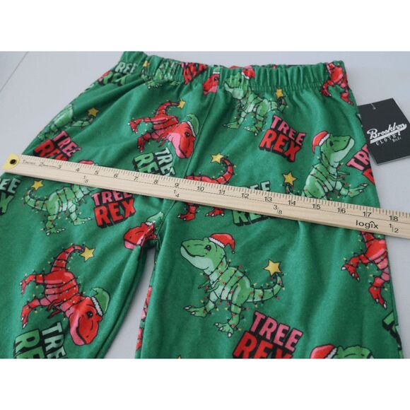 Brooklyn Cloth Youth Boys Christmas Pajama Pants Size 14/16 “Tree Rex” - Picture 6 of 12